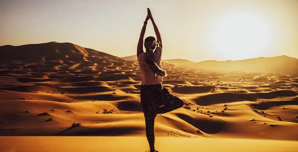 Circuit 8 jours Randonnée chamelière, 5 jours de Yoga au fond du désert